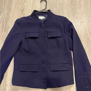 LOFT Navy Cropped Women's Blazer/Jacket